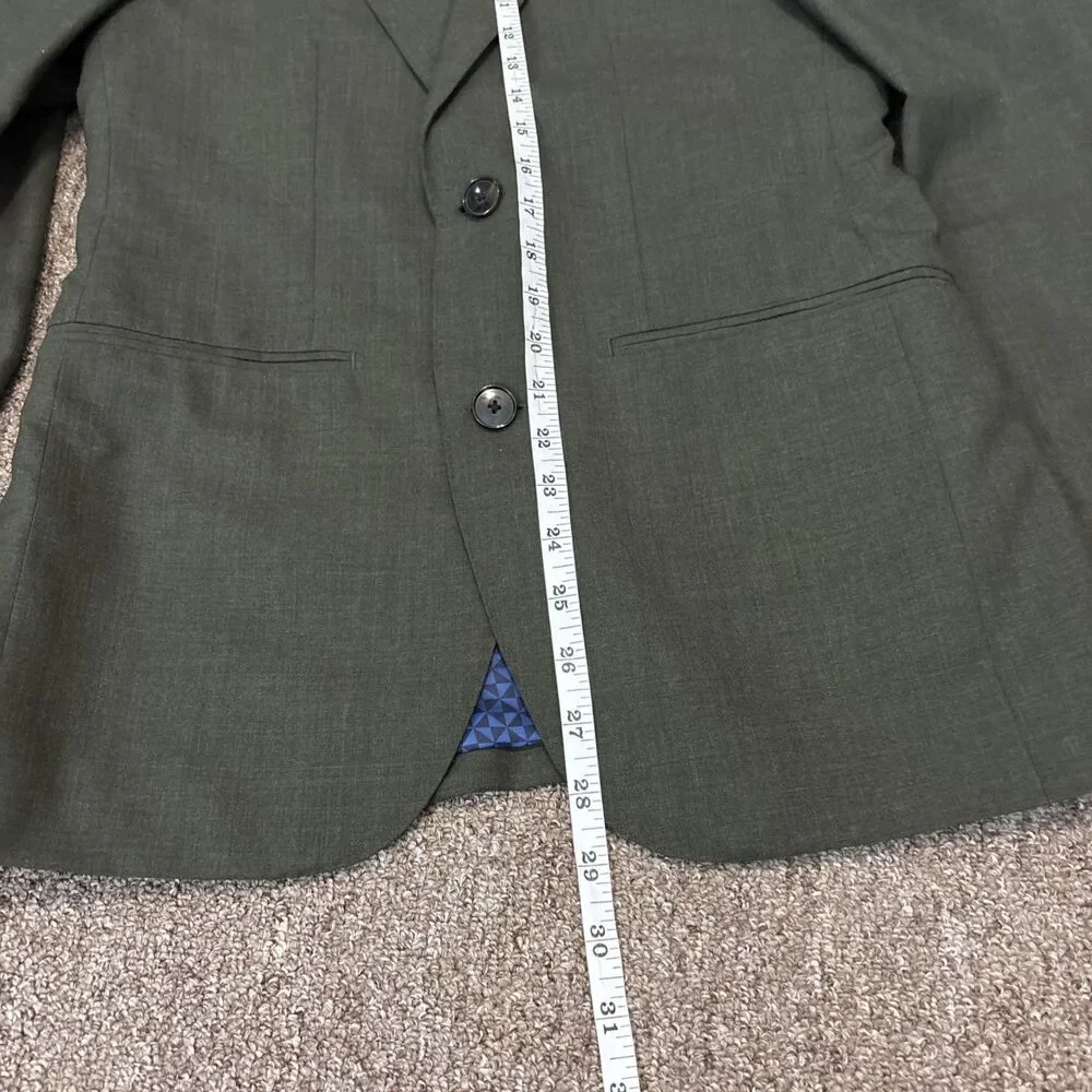SUITSUPPLY Lazio Green Wool Blazer Sport Coat Jacket 32R Plus Pants 31x31 - Picture 2 of 16